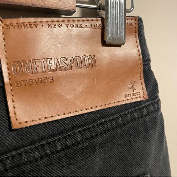 One Teaspoon Stevies Jean Shorts Distressed Button Fly- Size 24 - Picture 6 of 11